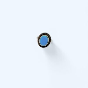 Modern 925 Sterling Silver Gents Ring with Feroza Gem, Size 4.75