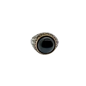 Black Onyx Gemstone 925 Sterling Silver Ring for Men