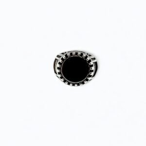 925 Sterling Silver Black Onyx Gemstone Ring for Men - Handcrafted & Unique