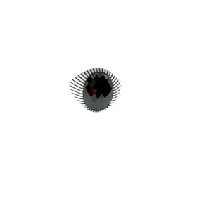 Modern Men's 925 Sterling Silver Black Zircon  Gemstone Ring