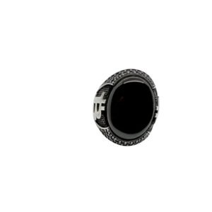 High Quality 925 Sterling Silver Gents Ring with Black Onyx Gemstone