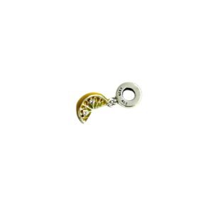 Authentic Pandora Lemon Slice Sparkling Fruit Silver Dangle Charm