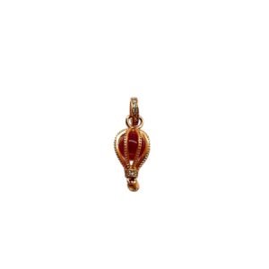 Authentic Pandora Sterling Silver Red Hot Air Balloon Travel Charm